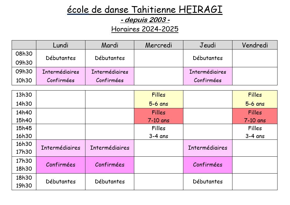 Horaires 24 25 bis